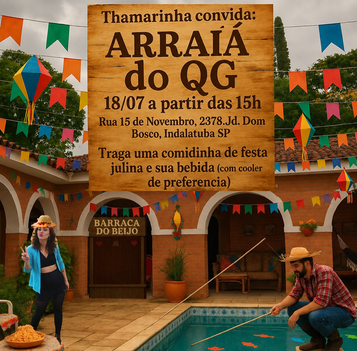 Convite Arraiá do QG – Thamarinha